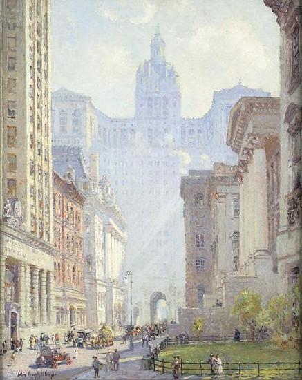 Colin Campbell Cooper Chambers Street and the Municipal Building, N.Y.C. oil painting image